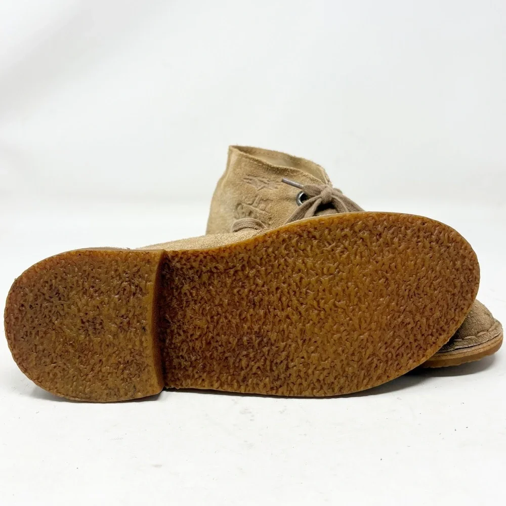 Safari by Bata Size 4/Youth 5 Tan Suede Desert Chukka Boots Made in Kenya